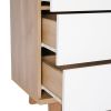 Modern Design Wooden Dresser Bedroom Storage Drawer Organizer Closet Hallway Storage Cabinet with 4 Drawers, Wood Dresser Chest Accent Cabinet for Liv